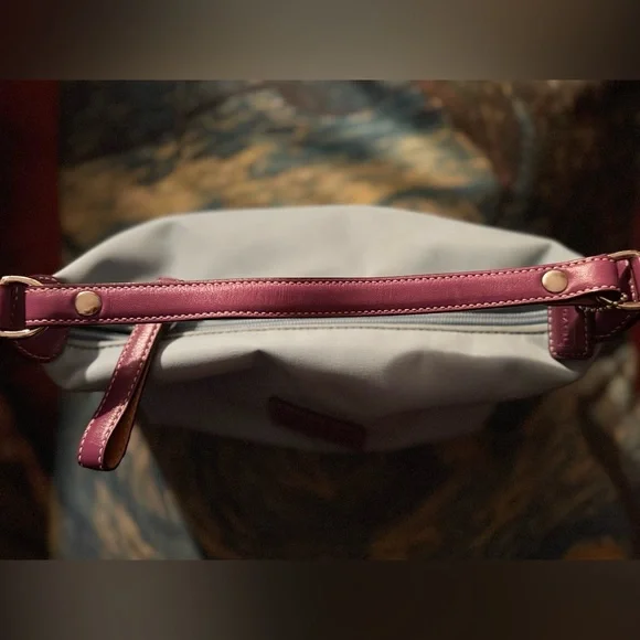 Coach Y2K Hampton Top Handle Nylon Mini Handbag (Baby Blue/Purple) - EUC - Picture 5 of 11